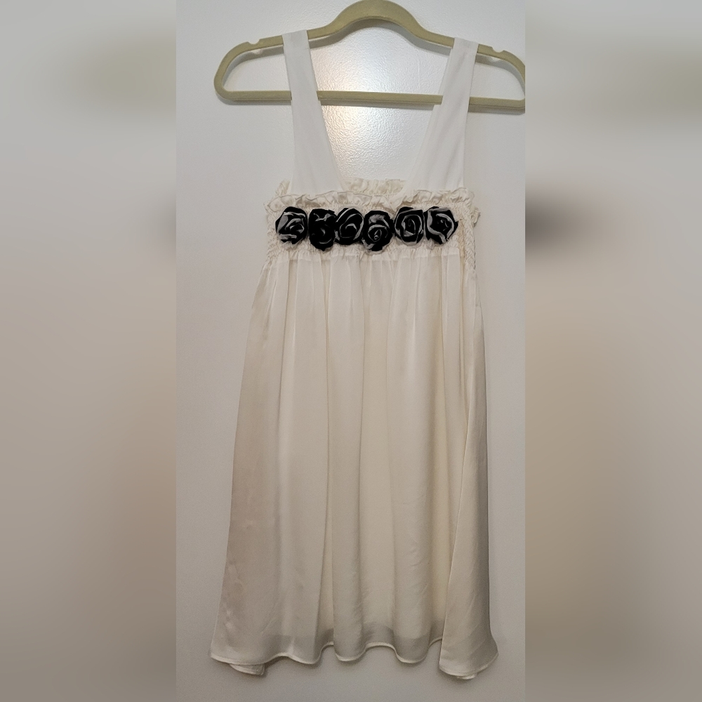 Black/White Flower Mini Dress By Alice+Olivia